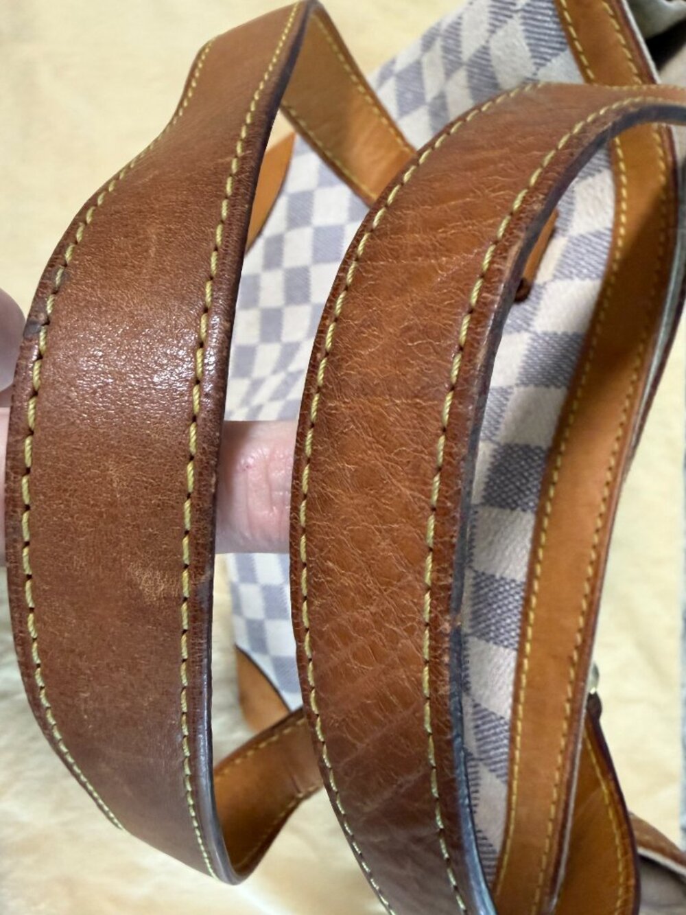 Louis Vuitton Hampstead PM Damier Azur Tote Bag | CheckCheck COA Included - Picture 6 of 16
